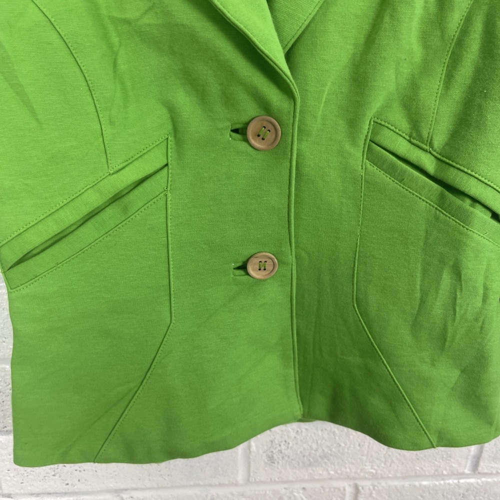 Diane Von Furstenberg Green Topher Blazer Womens Size 2 Ponte Career Office - Picture 5 of 10